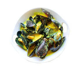 instant pot mussels in coconut curry