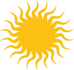 Abstract orange and yellow sun vector illustration for hot summer sunlight design