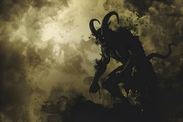 Dark demon silhouette