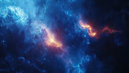 Fototapeta premium Cosmic nebulae, vibrant colors of space