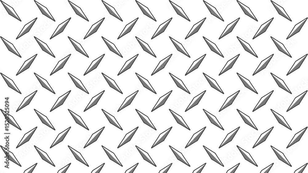 Poster a repeating pattern of gray diamond shapes with dark outlines on a light gray background surface des