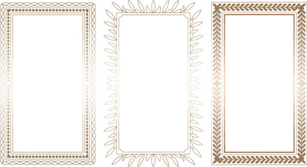 Vintage ornate vector frames with floral decoration, perfect for photo albums or certificate borders