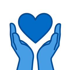 Obraz premium Compassionate Hands Protecting a Heart A Symbol of Empathy and Care