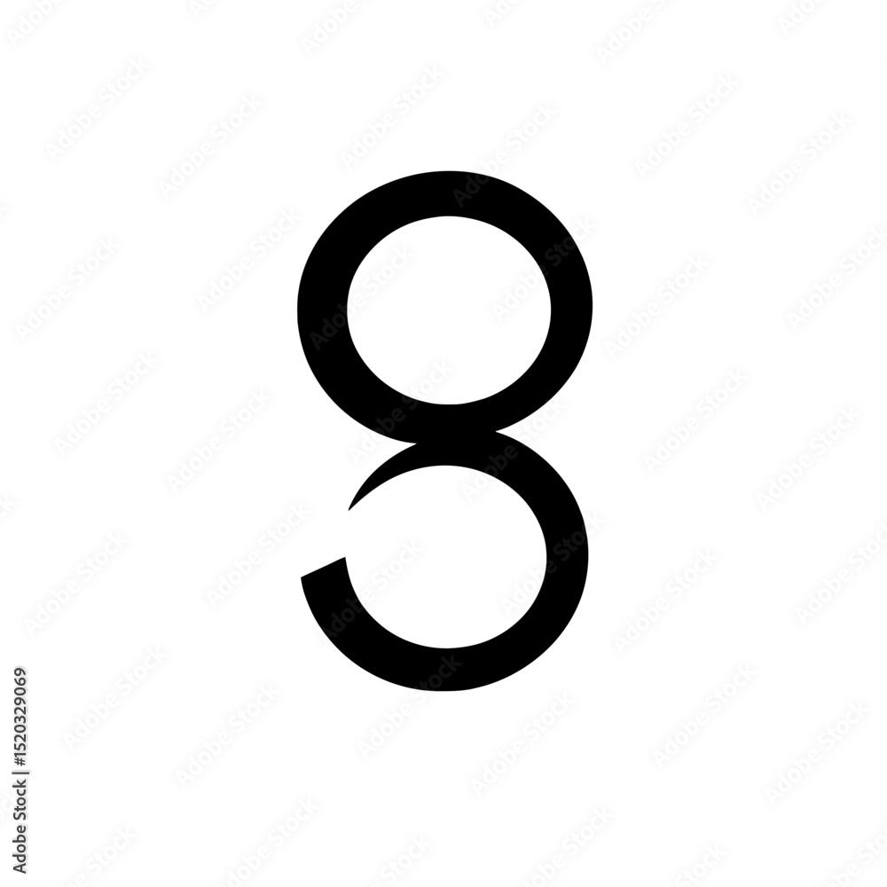 Poster abstract double circle symbol vector graphic design element