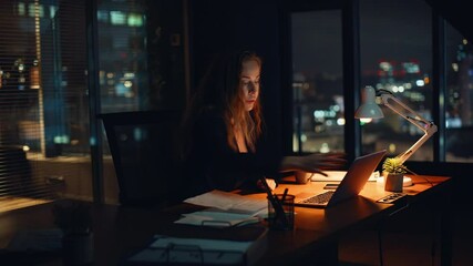 Stressed office worker arguing in virtual meeting during late hours closeup - Powered by Adobe
