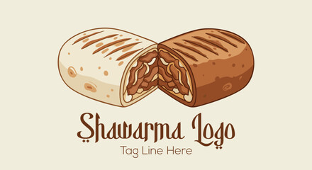 Stylized Shawarma Logo Variations