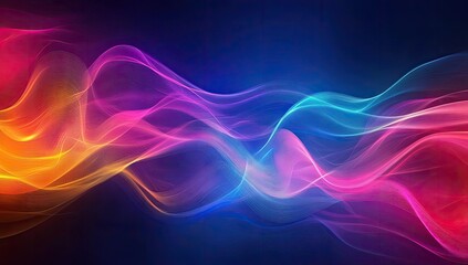 Abstract vibrant flowing waves of color