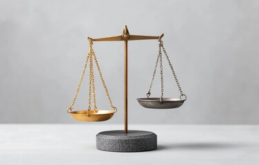 Economic disparity illustrated through uneven balance scales emphasizing inequality and inequity in society