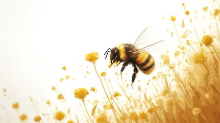 Honeybee in Flowers