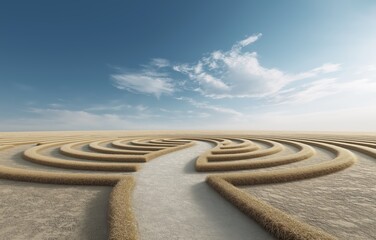 Exploring the complexity of economic policy decisions through a maze landscape with numerous pathways and decision points