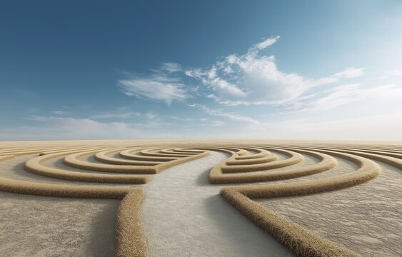 Exploring the complexity of economic policy decisions through a maze landscape with numerous pathways and decision points