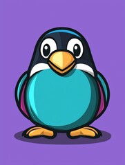 Obraz premium Cute cartoon bird illustration