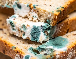 Fototapeta premium Closeup of moldy bread