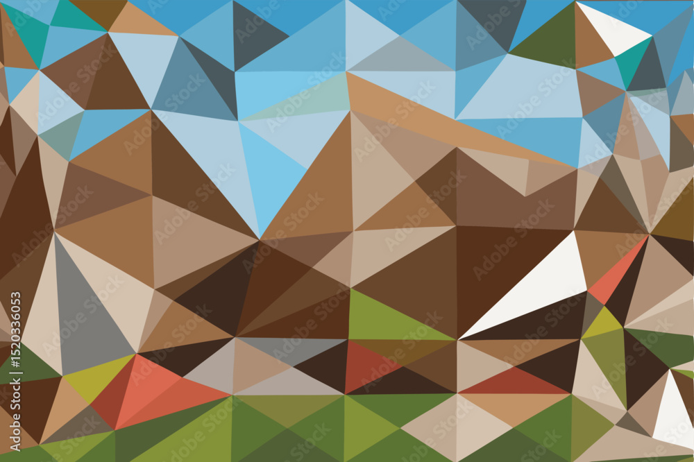 Aufkleber abstract geometric design with earthy tones and transparent elements suitable for diverse design pro