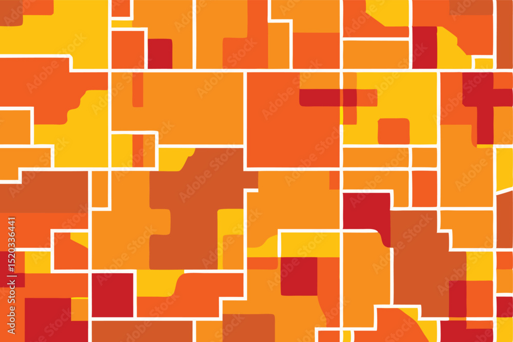 Poster abstract geometric pattern with warm color palette and transparency for creative backgrounds