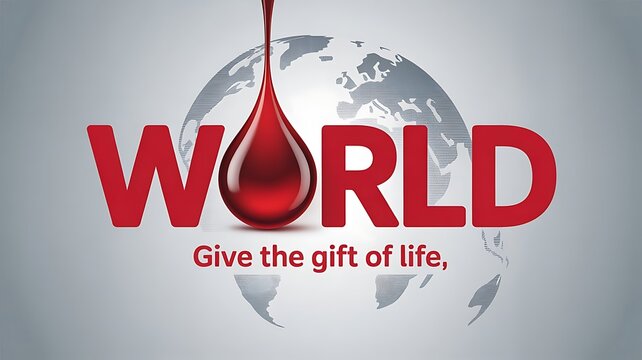World Blood Donor Day - Blood drop stock illustration, created with generative ai