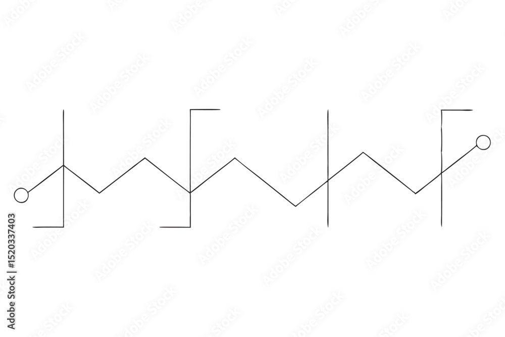 Poster abstract molecular diagram with transparent outline for educational and conceptual design projects