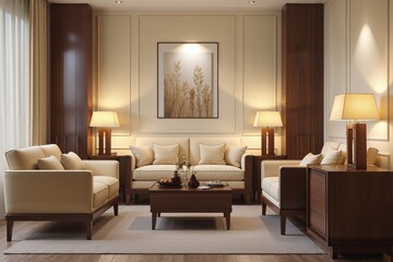 Elegant living room interior design