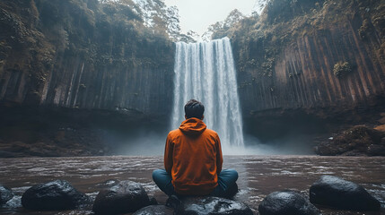 Peaceful Waterfall Meditation