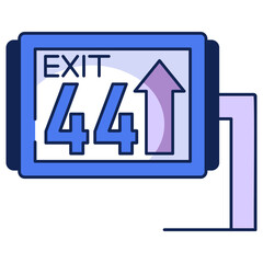 Highway Exit Sticker