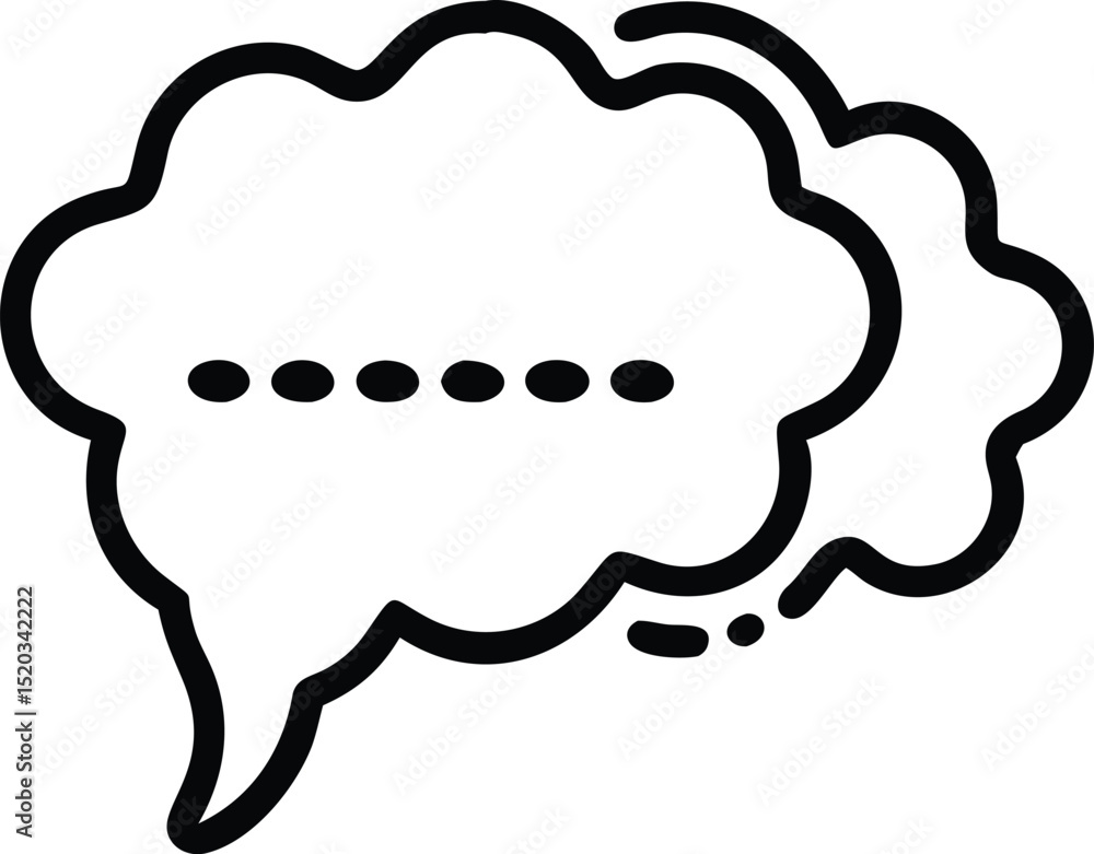 Poster minimalist black dialogue bubble shape vector design for communication or messaging