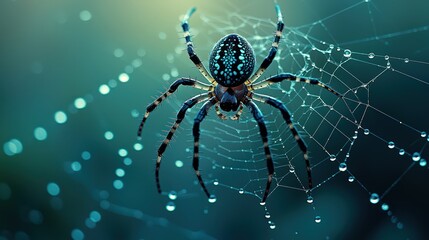 Enchanted Spider's Web: A Macro View of Nature's Intricate Design