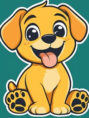 Obraz premium Cute cartoon puppy (2)