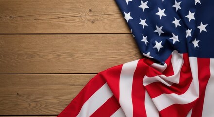 Obraz premium American flag on wood background patriotic usa united states america independence day
