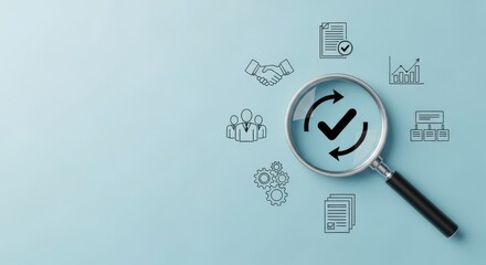 Magnifying process check review business management quality control assurance audit
