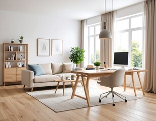 Light and airy modern home office