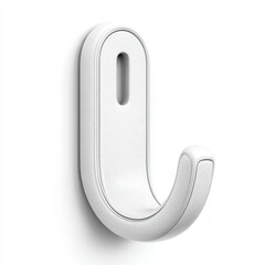White Plastic Wall Hook Minimalist Design