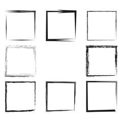 Blurred square shape. Faded box icon. Transparent vector form. Rough sketch symbol.