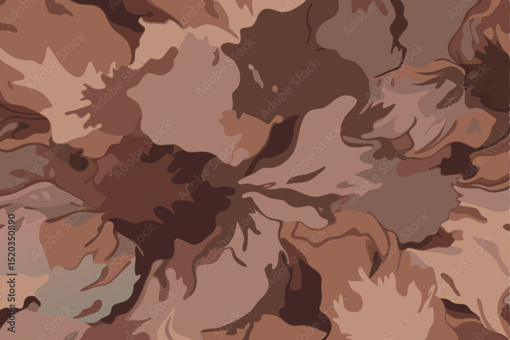 Poster abstract earth tone camouflage pattern seamless vector design for various applications