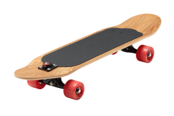 Light Brown Longboard with Red Wheels