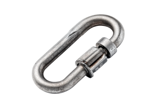 Metallic Carabiner with Screw Lock for Securing Equipment