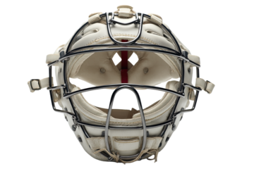 OffWhite Baseball Catchers Mask with Metal Cage