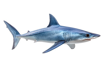 Naklejka premium Realistic depiction of a sleek blue mako shark