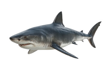 Naklejka premium Realistic Great White Shark Depicted in Detailed Profile