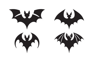 Flying Bat Silhouette SVG Halloween Clipart for Spooky, Gothic, and Dark Themed Crafts and Designs