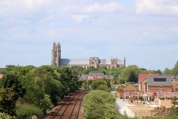 Beverley Minster, viewed from Minster Way, Beverley.