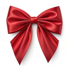Shiny Red Bow Clipart, PNG Graphic for Cards, Crafts, and Digital Design