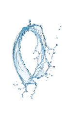 Splash de agua en forma ovalada. Aislado sobre fondo transparente. PNG. 