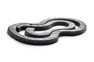 Obraz premium Dark, curved coaster, intricate design