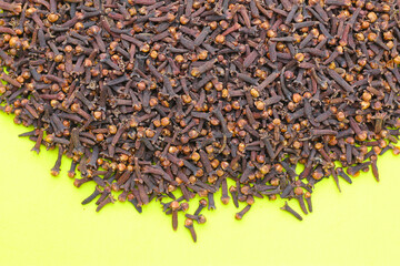 A spice of dried cloves, herbal medicine plant
