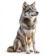 Fototapeta premium Majestic Wolf in the Wild. Beautiful Canine Animal Portrait in Its Natural Habitat