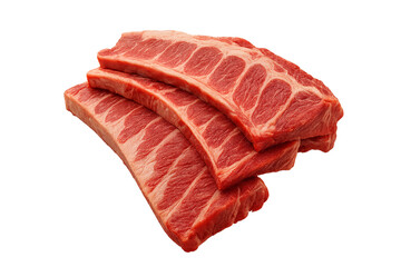 Raw Beef Short Ribs, Transparent Background