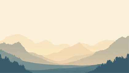 Mountain landscape vector art