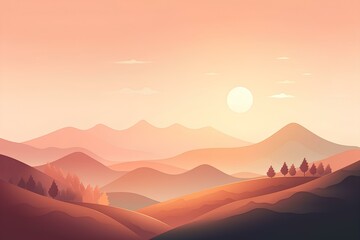 Obraz premium sunset in mountains