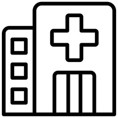 Hospital Icon Outline