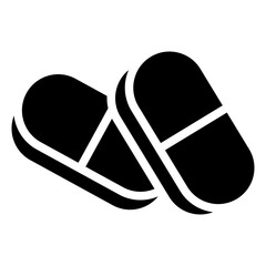 Pill Icon Black Solid